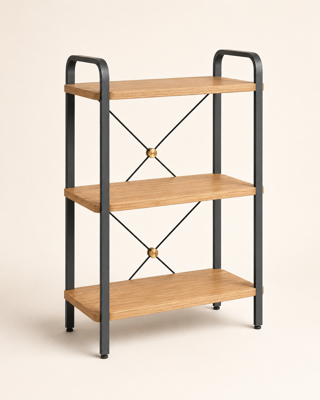 Nestiform Briar 3-Tier Wood and Metal Display Shelf