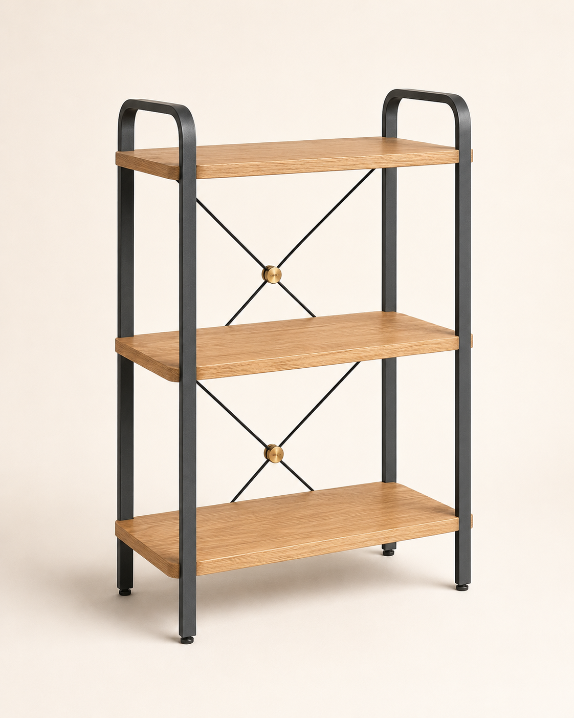 Nestiform Briar 3-Tier Wood and Metal Display Shelf