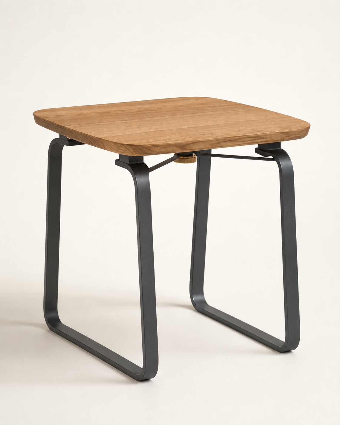 Nestiform Soren Foldable Wood and Metal Sofa Side Table