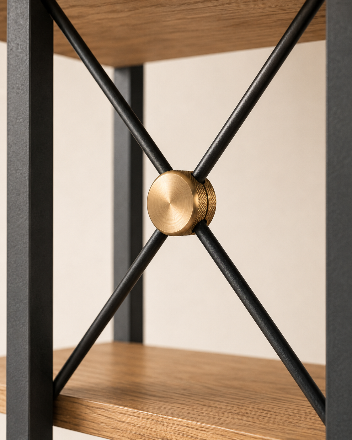 Nestiform Briar 3-Tier Wood and Metal Display Shelf