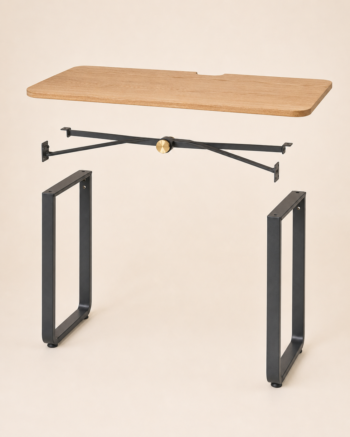 Nestiform Calder Foldable Wood and Metal Writing Desk