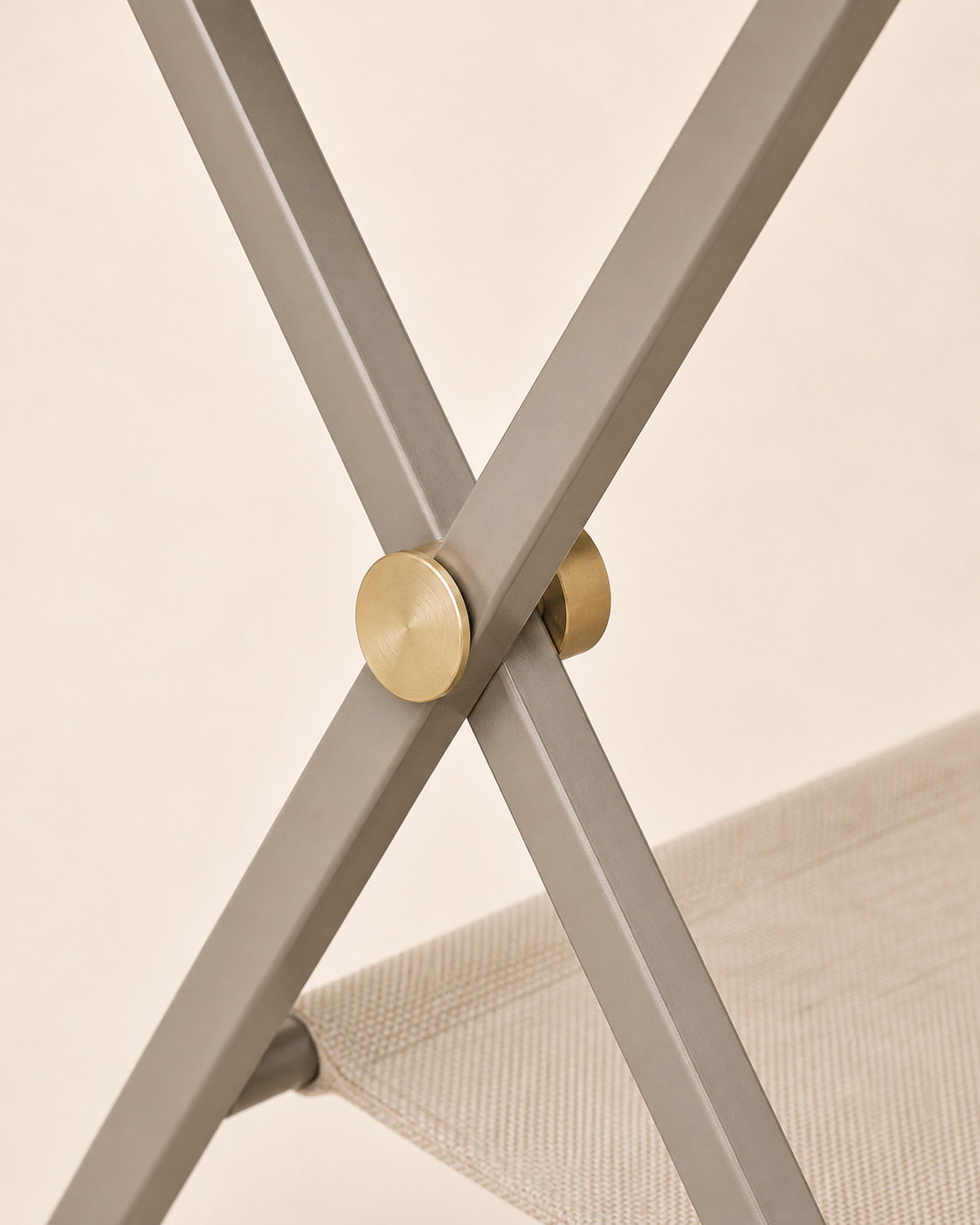 Nestiform Maren Folding Tray Side Table with Fabric Shelf